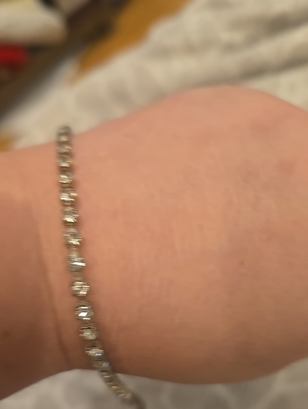 Vintage Silver Tone Tennis Bracelet